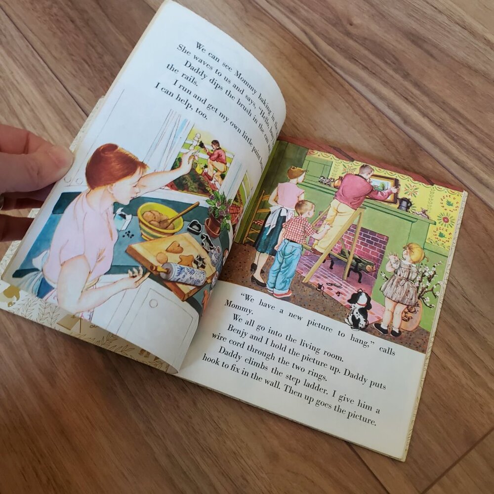 Vintage Little Golden Book We Help Daddy - Picture 4 of 5
